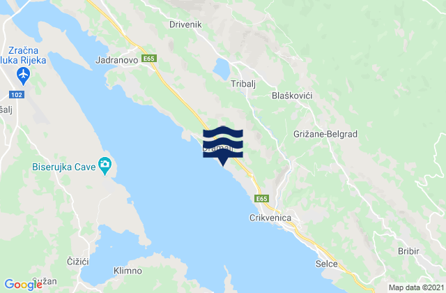 Mappa delle Getijden in Vinodolska općina, Croatia