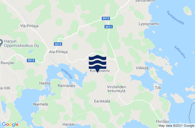 Mappa delle Getijden in Virolahti, Finland