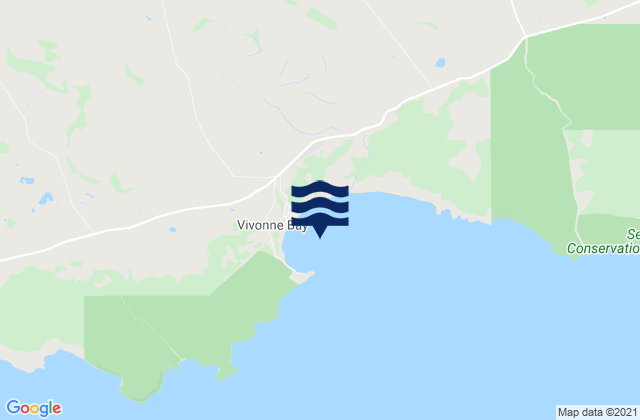 Mappa delle Getijden in Vivonne Bay, Australia