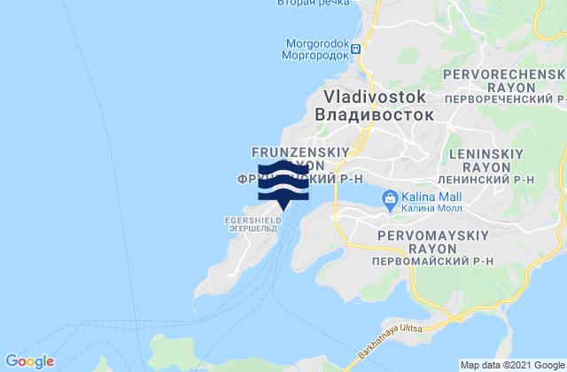 Mappa delle Getijden in Vladivostok, Russia