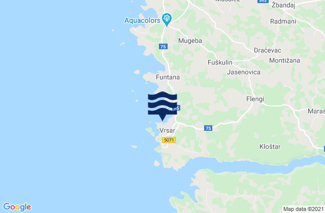Mappa delle Getijden in Vrsar, Croatia