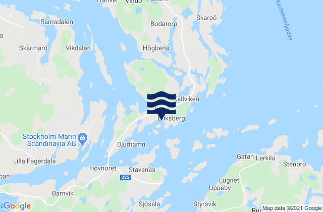 Mappa delle Getijden in Värmdö Kommun, Sweden