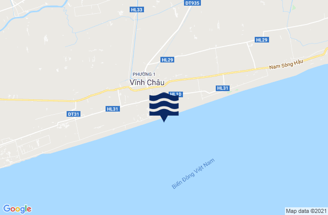 Mappa delle Getijden in Vĩnh Châu, Vietnam