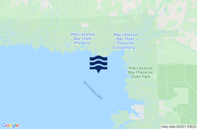 Mappa delle Getijden in Waccasassa Bay, United States