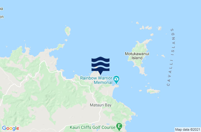 Mappa delle Getijden in Waiheke Bay, New Zealand
