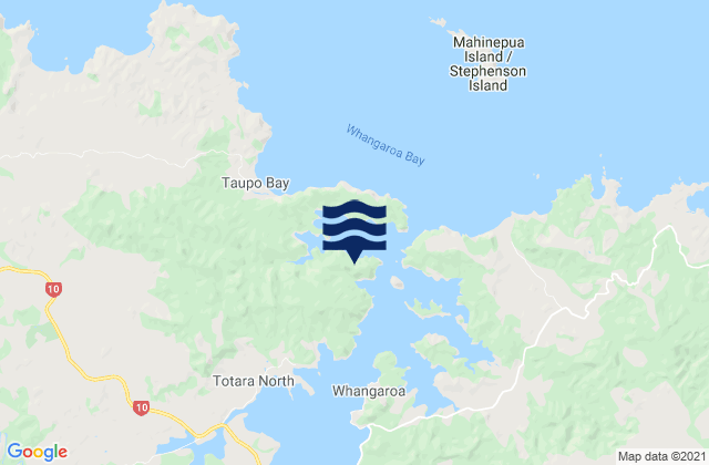 Mappa delle Getijden in Waihi Bay, New Zealand