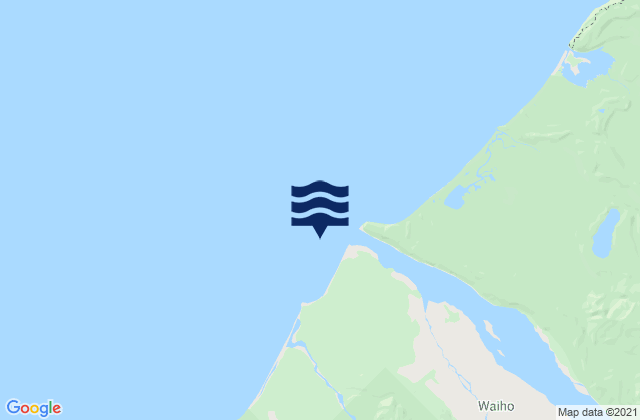 Mappa delle Getijden in Waiho Beach, New Zealand