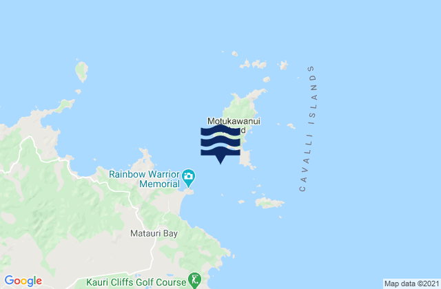 Mappa delle Getijden in Waiiti Bay, New Zealand