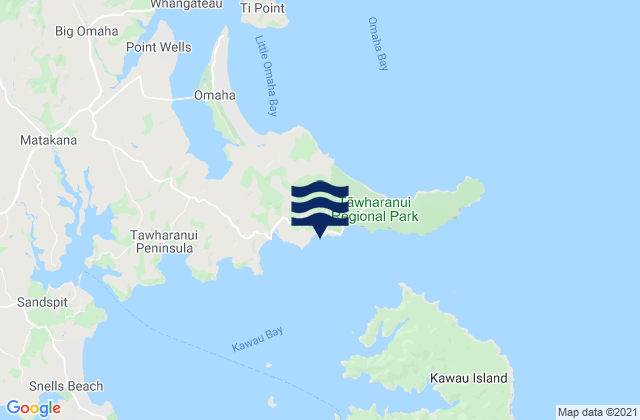 Mappa delle Getijden in Waikauri Bay, New Zealand