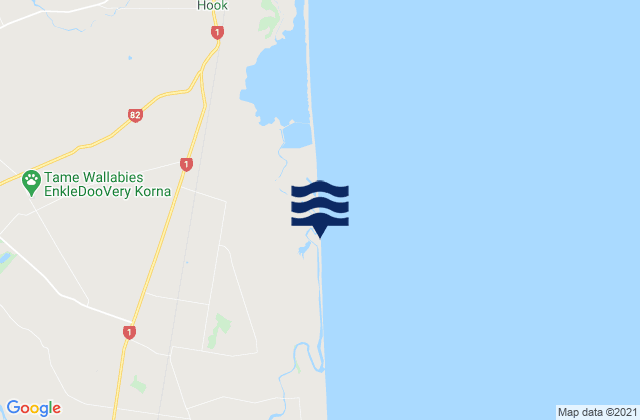 Mappa delle Getijden in Waimate District, New Zealand