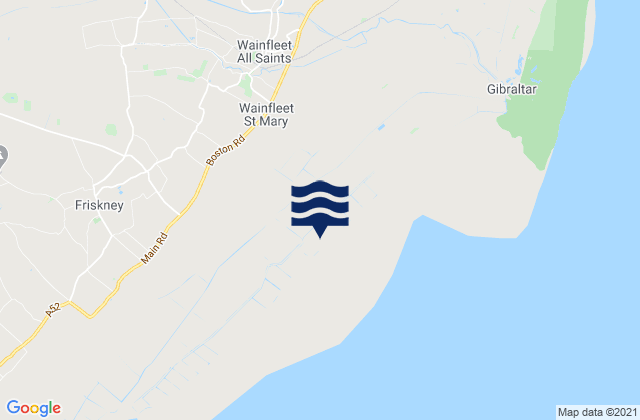 Mappa delle Getijden in Wainfleet All Saints, United Kingdom