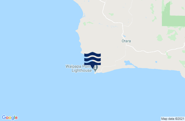 Mappa delle Getijden in Waipapa Point, New Zealand