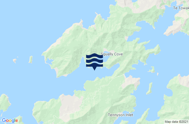 Mappa delle Getijden in Wairangi Bay, New Zealand
