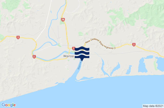 Mappa delle Getijden in Wairoa, New Zealand