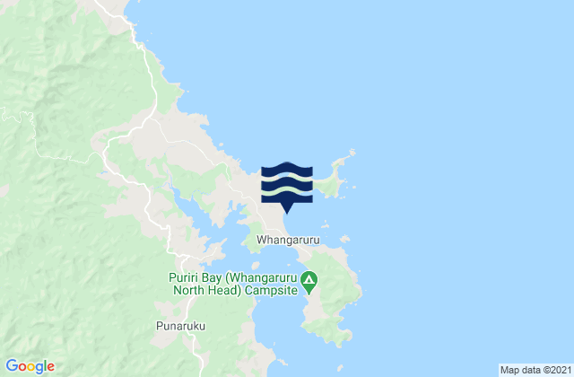 Mappa delle Getijden in Waitapu Rock, New Zealand