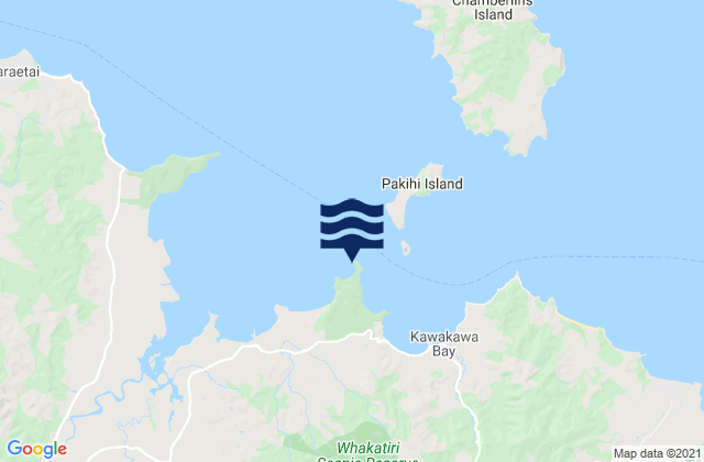 Mappa delle Getijden in Waitawa Bay, New Zealand