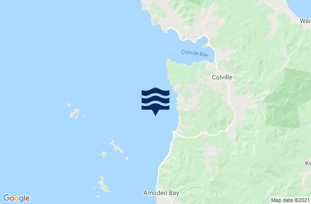 Mappa delle Getijden in Waitete Bay, New Zealand