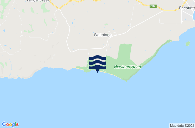 Mappa delle Getijden in Waitpinga, Australia