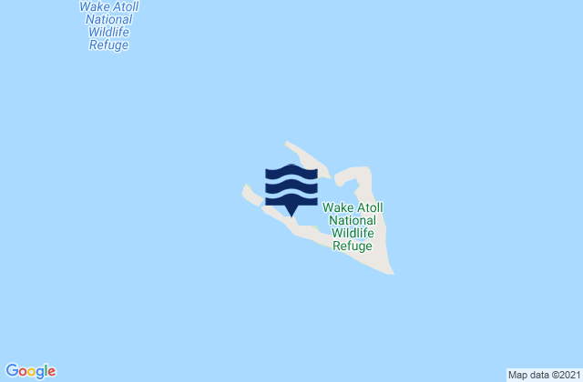 Mappa delle Getijden in Wake Island (u S ), Micronesia