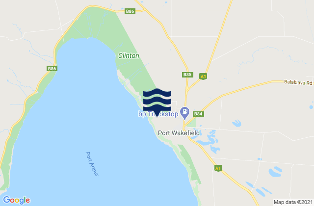 Mappa delle Getijden in Wakefield, Australia