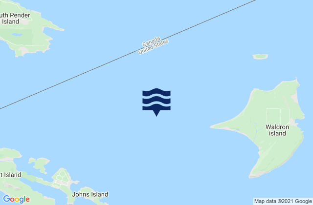 Mappa delle Getijden in Waldron Island 1.7 miles west of, United States