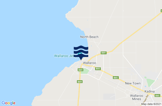 Mappa delle Getijden in Wallaroo Port, Australia