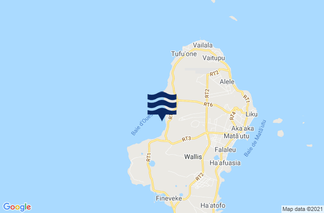 Mappa delle Getijden in Wallis Island, Wallis and Futuna