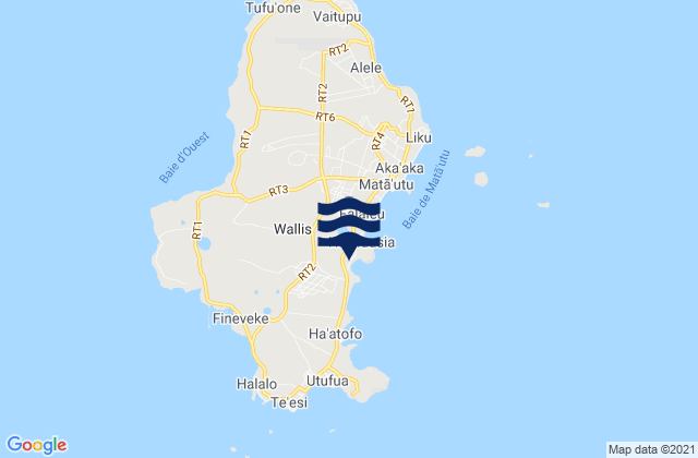 Mappa delle Getijden in Wallis Islands, Wallis and Futuna