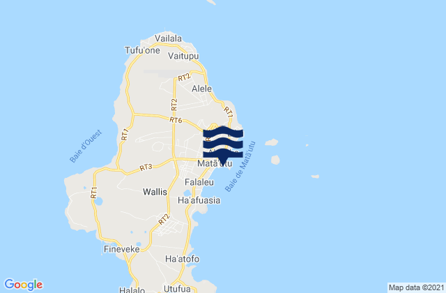 Mappa delle Getijden in Wallis and Futuna