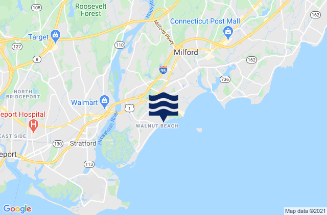 Mappa delle Getijden in Walnut Public Beach, United States
