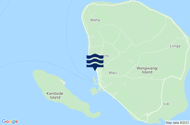 Mappa delle Getijden in Wanci, Indonesia