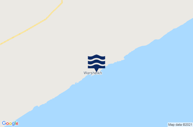 Mappa delle Getijden in Warsheik, Somalia