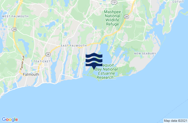 Mappa delle Getijden in Washburn Island, United States