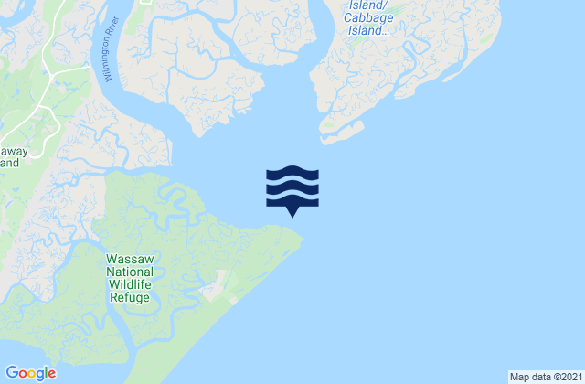 Mappa delle Getijden in Wassaw Island N of E end Wassaw Sound, United States