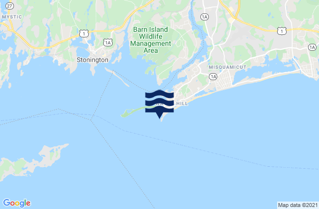 Mappa delle Getijden in Watch Hill Point, United States