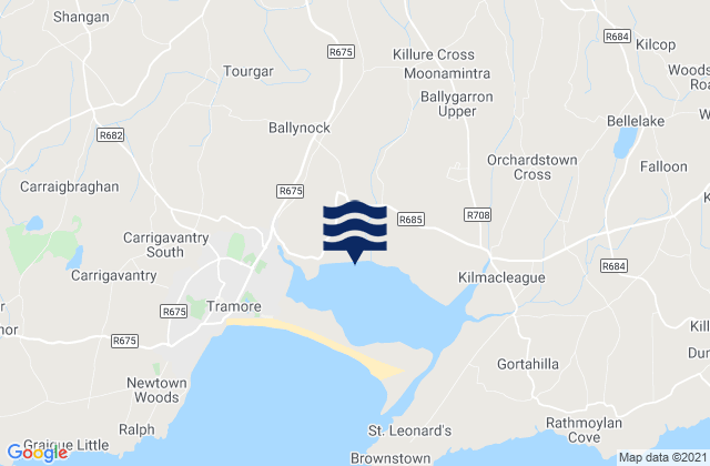 Mappa delle Getijden in Waterford, Ireland
