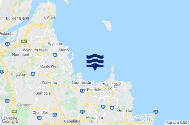 Mappa delle Getijden in Waterloo Bay, Australia