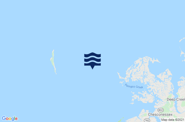 Mappa delle Getijden in Watts Island 2.3 n.mi. east of, United States