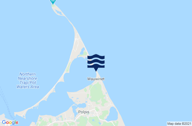 Mappa delle Getijden in Wauwinet (outer shore), United States