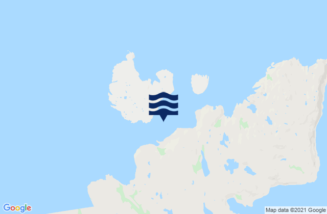 Mappa delle Getijden in Webeck Harbour, Canada