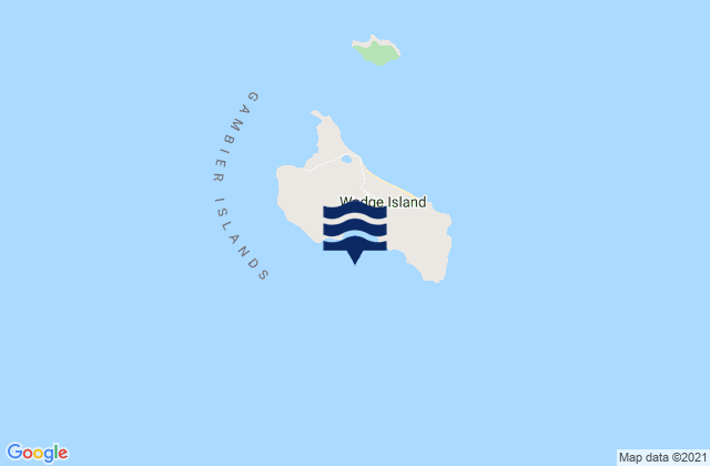 Mappa delle Getijden in Wedge Island, Australia