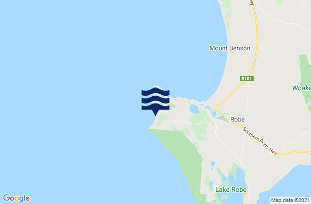 Mappa delle Getijden in West Beach, Australia