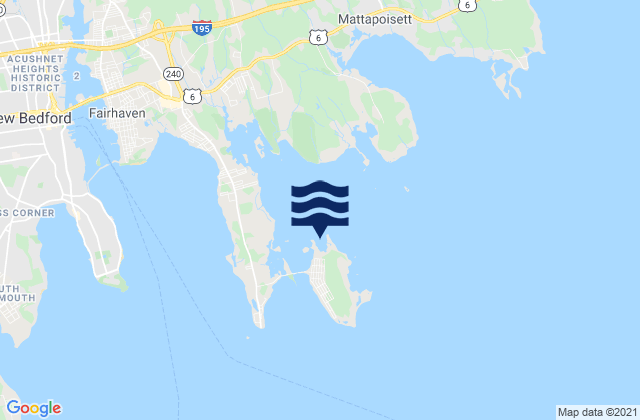 Mappa delle Getijden in West Island (west side), United States