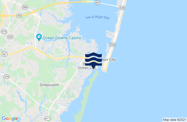 Mappa delle Getijden in West Ocean City, United States