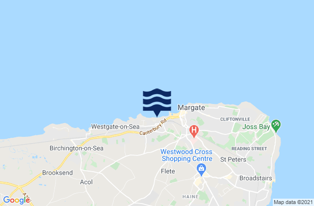 Mappa delle Getijden in Westbrook Bay, United Kingdom
