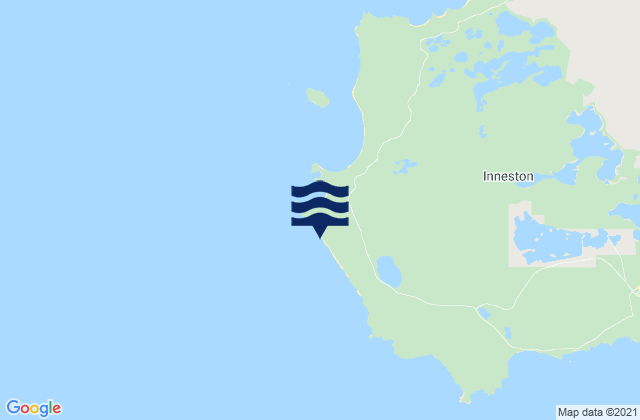 Mappa delle Getijden in Westcape Beach, Australia