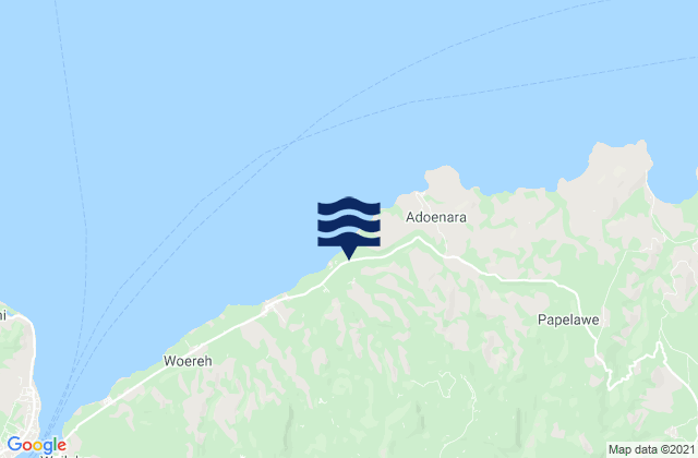 Mappa delle Getijden in Wewit, Indonesia