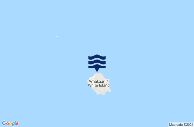 Mappa delle Getijden in Whakaari (White Island), New Zealand