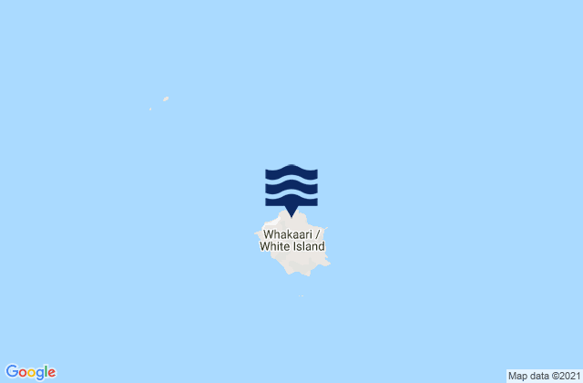 Mappa delle Getijden in Whakaari/White Island, New Zealand