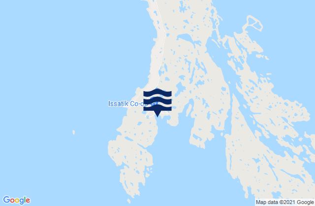 Mappa delle Getijden in Whale Cove, Canada